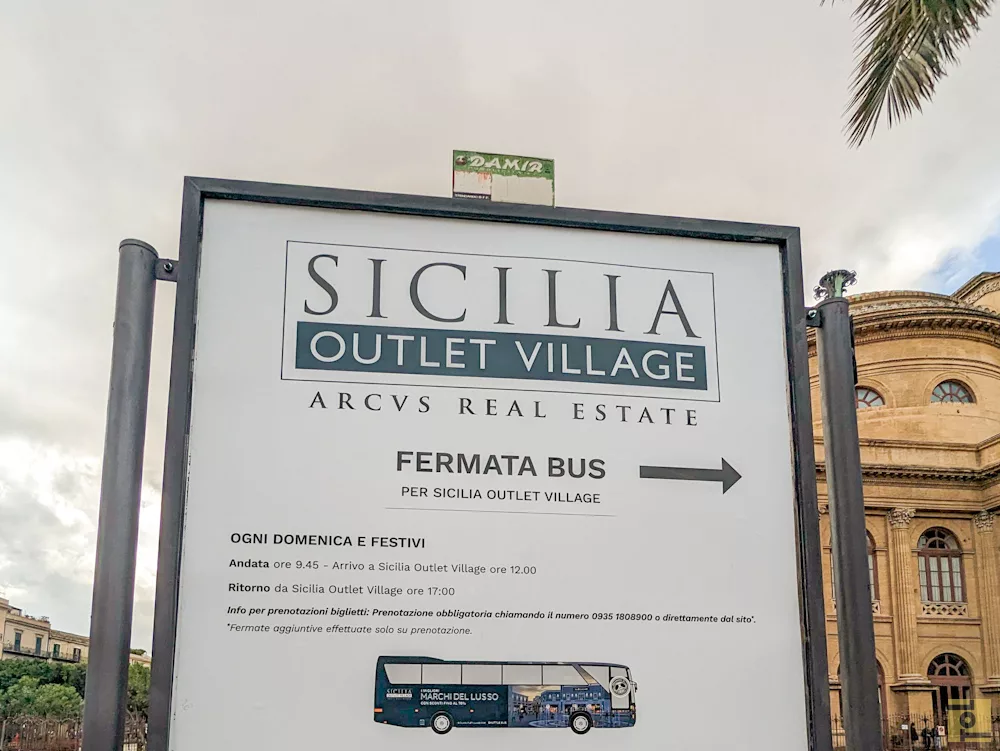 Ein Tagesausflug ab Palermo zum Sicilia Outlet Village: Shoppen und Genießen in Sizlien
